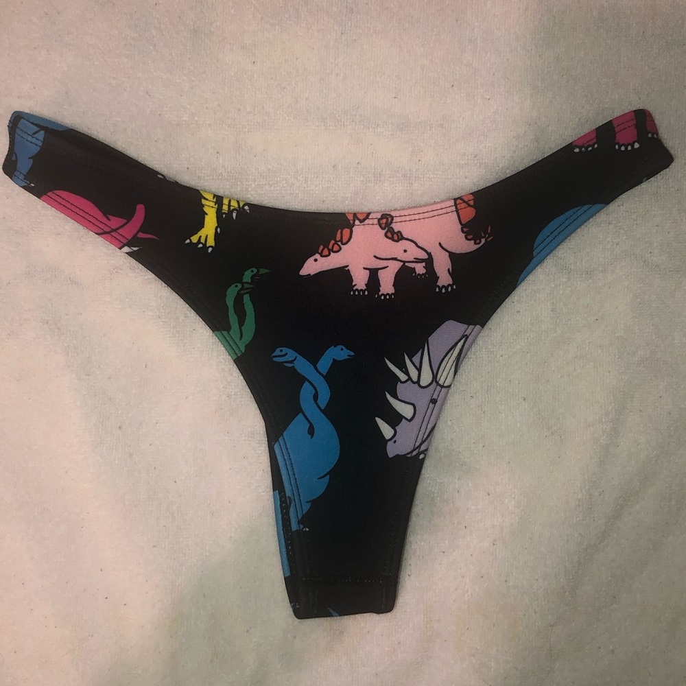 Hoaka swimwear Pony Dino, black bathing suit top